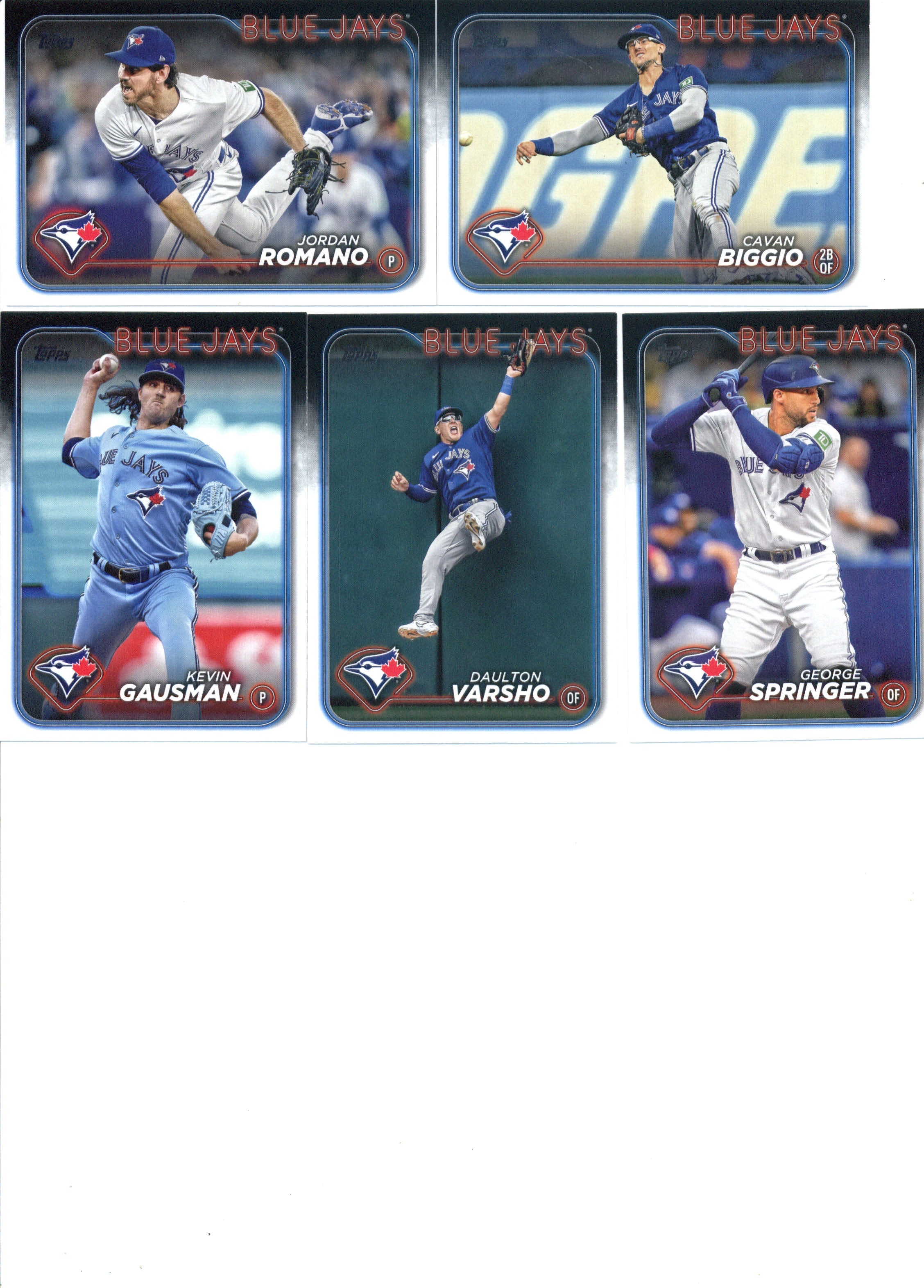 2024 Topps Series 1 Toronto Blue Jays Team Set of 11 Cards