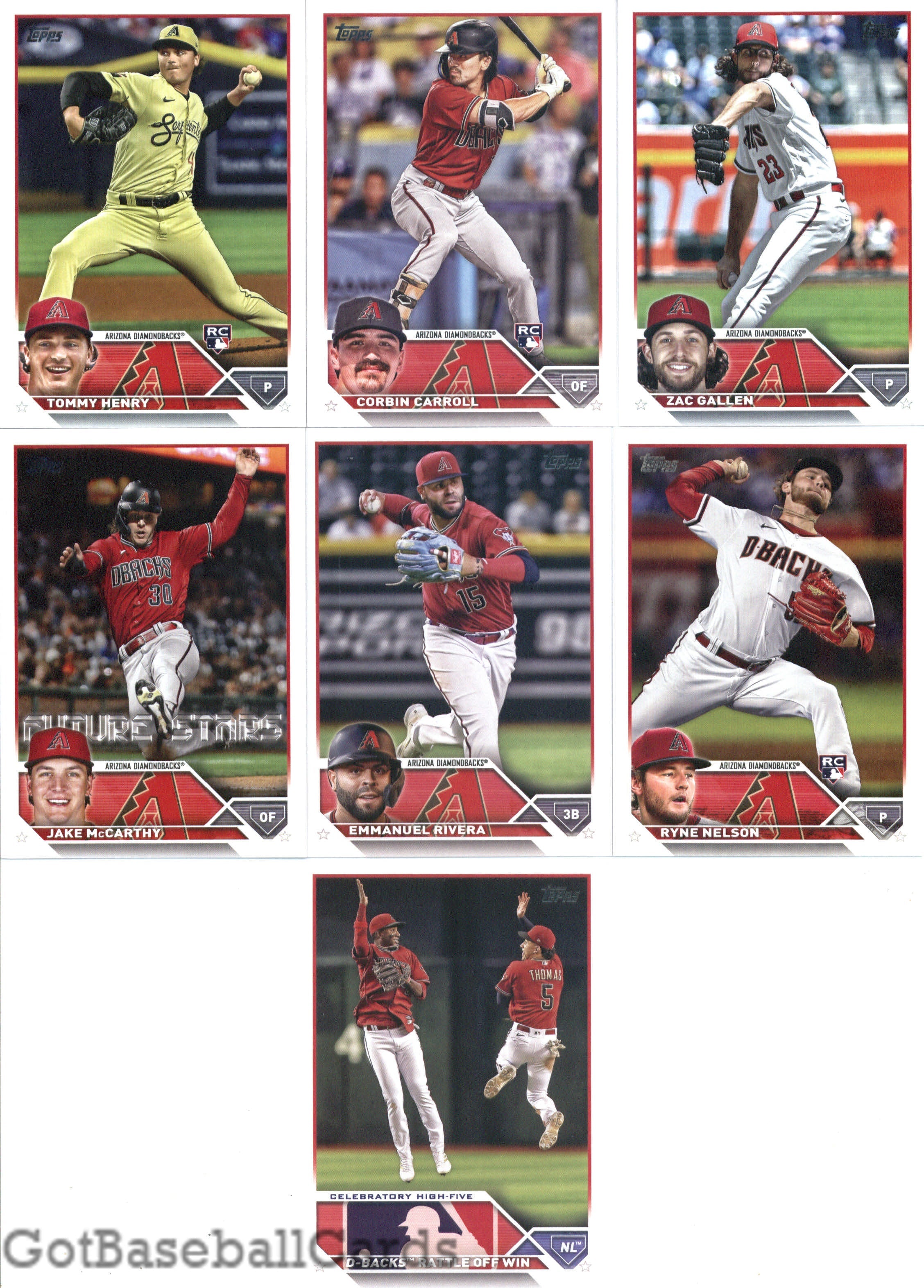 2023 Topps Complete Master Arizona Diamondbacks Team Set of 35 Cards