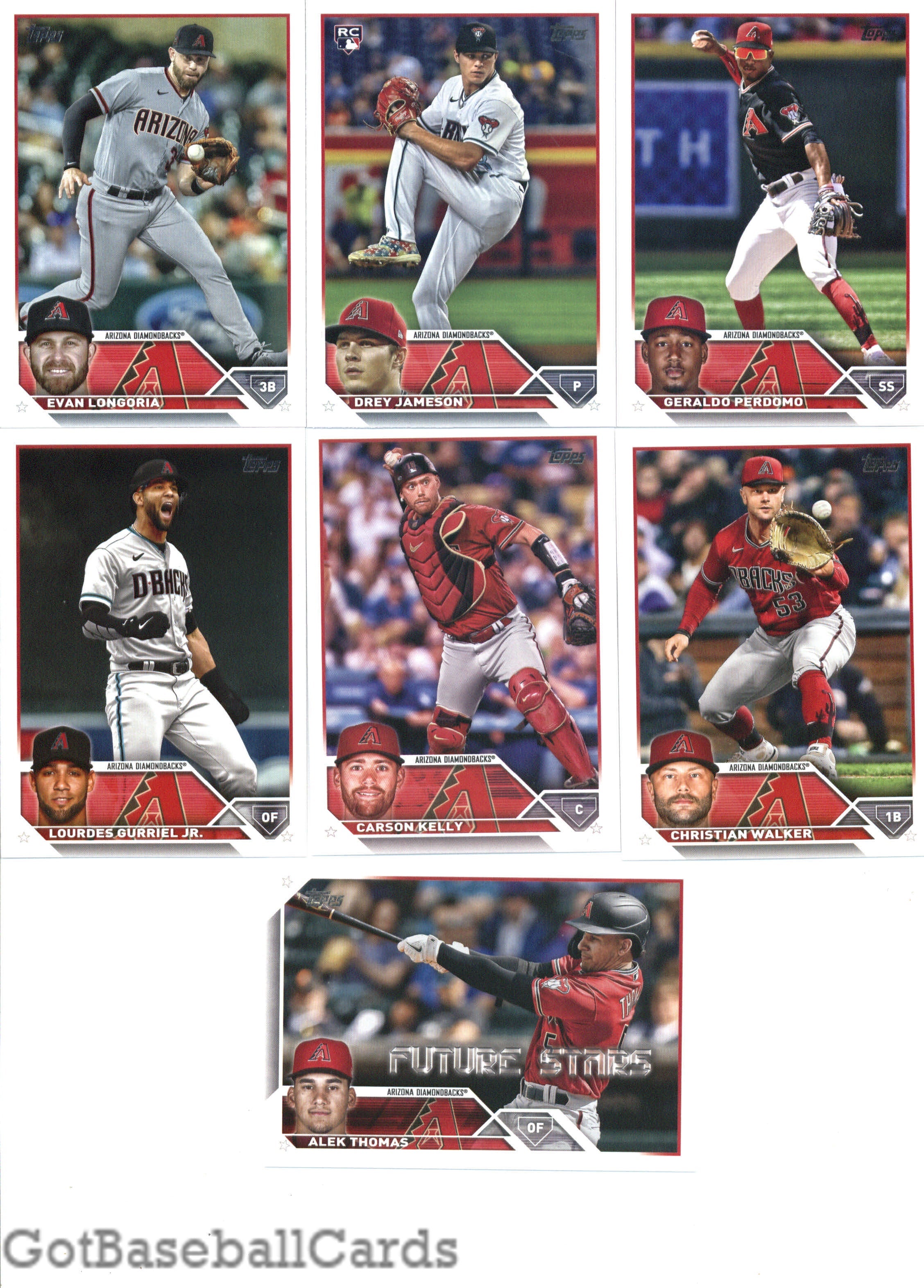 2023 Topps Complete Master Arizona Diamondbacks Team Set of 35 Cards
