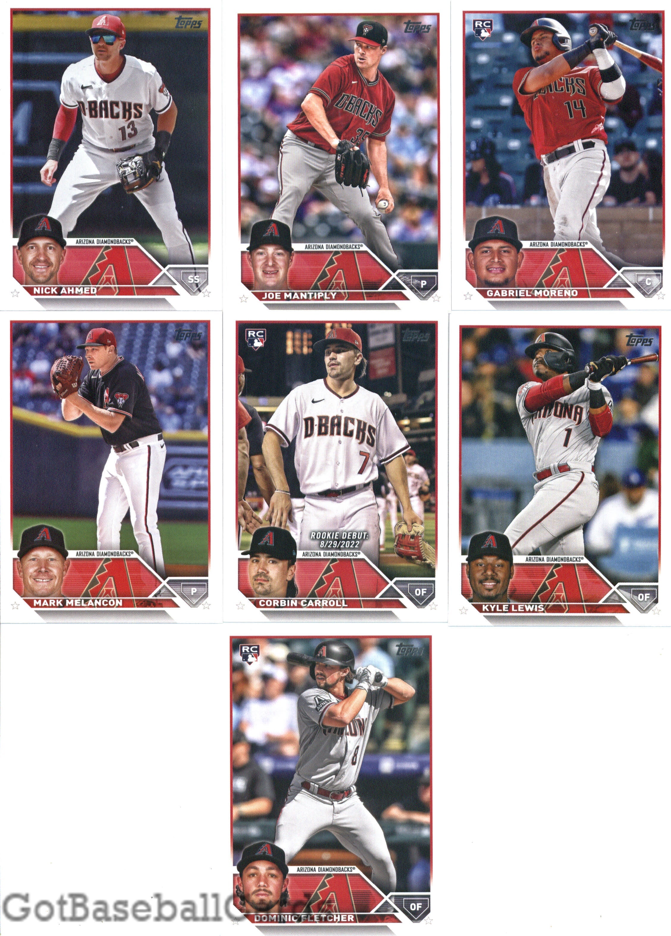 2023 Topps Complete Master Arizona Diamondbacks Team Set of 35 Cards