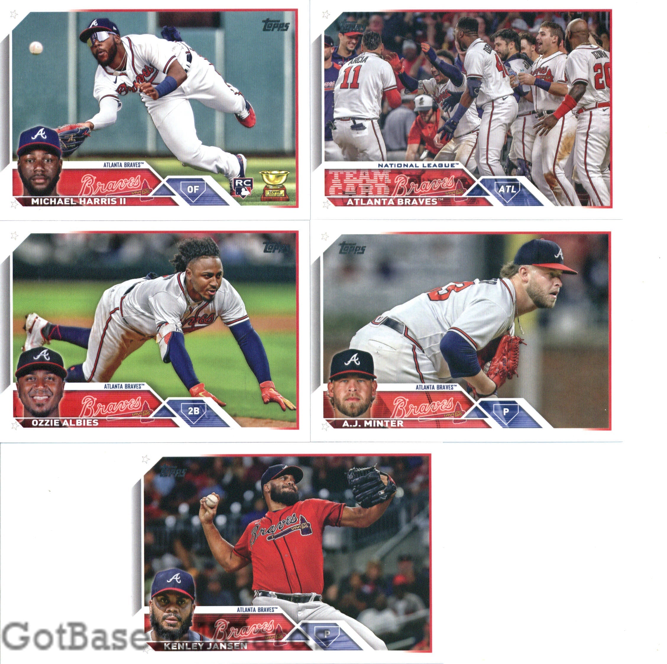 2023 Topps Complete Master Atlanta Braves Team Set of 33 Cards