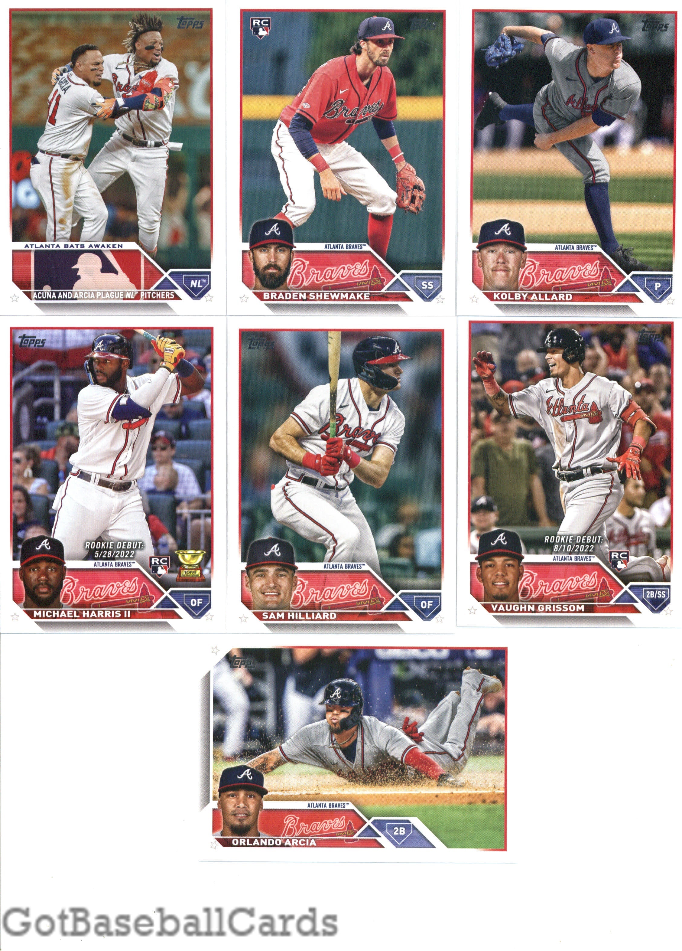 2023 Topps Complete Master Atlanta Braves Team Set of 33 Cards