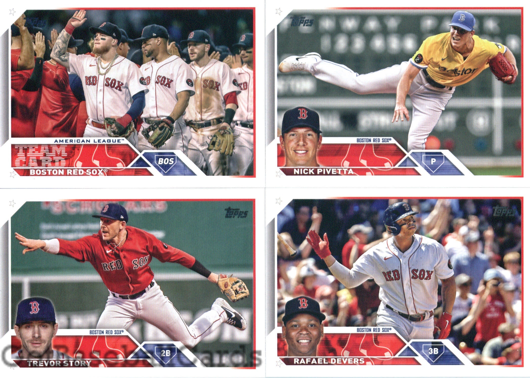 2023 Topps Complete Master Boston Red Sox Team Set of 34 Cards