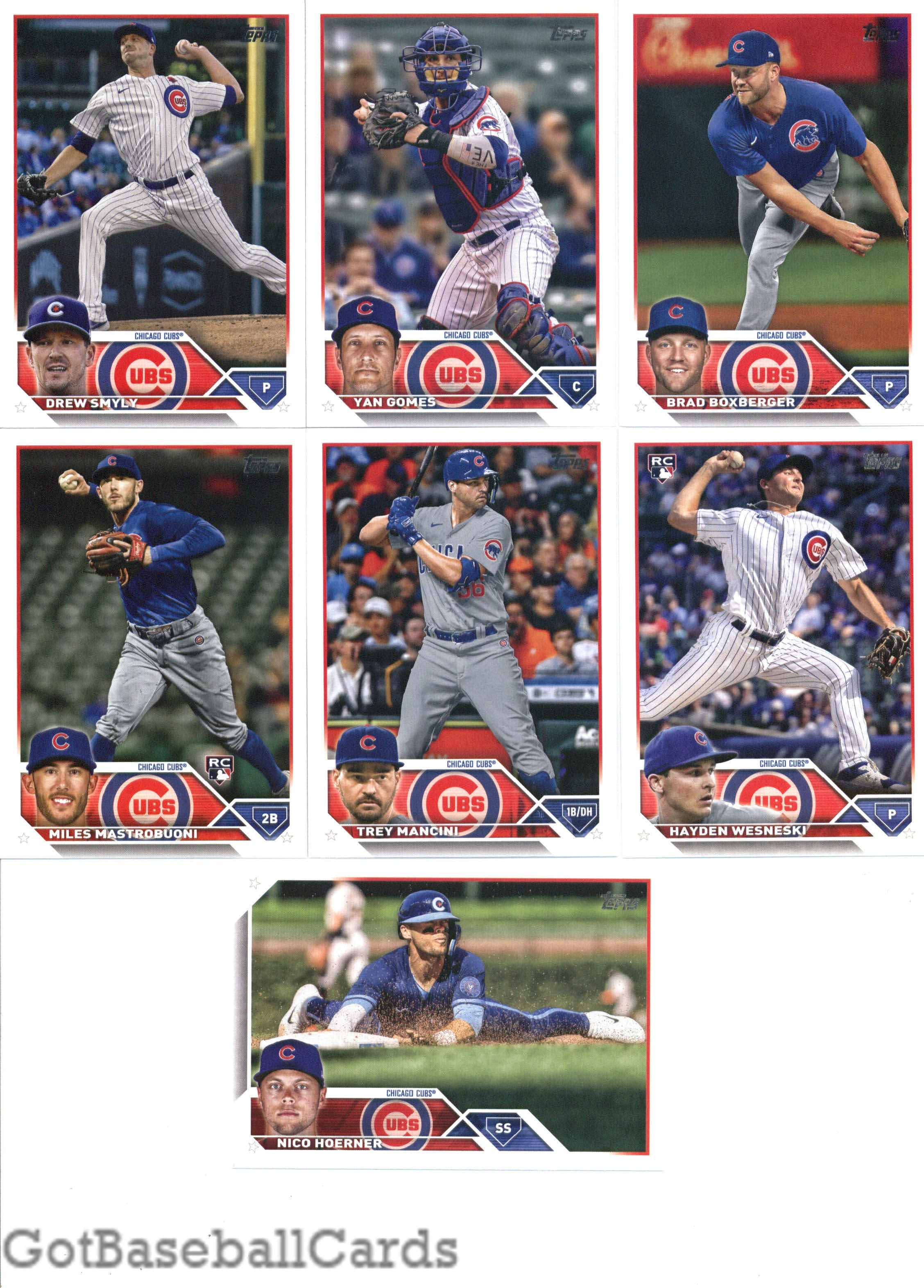 2023 Topps Complete Master Chicago Cubs Team Set of 36 Cards