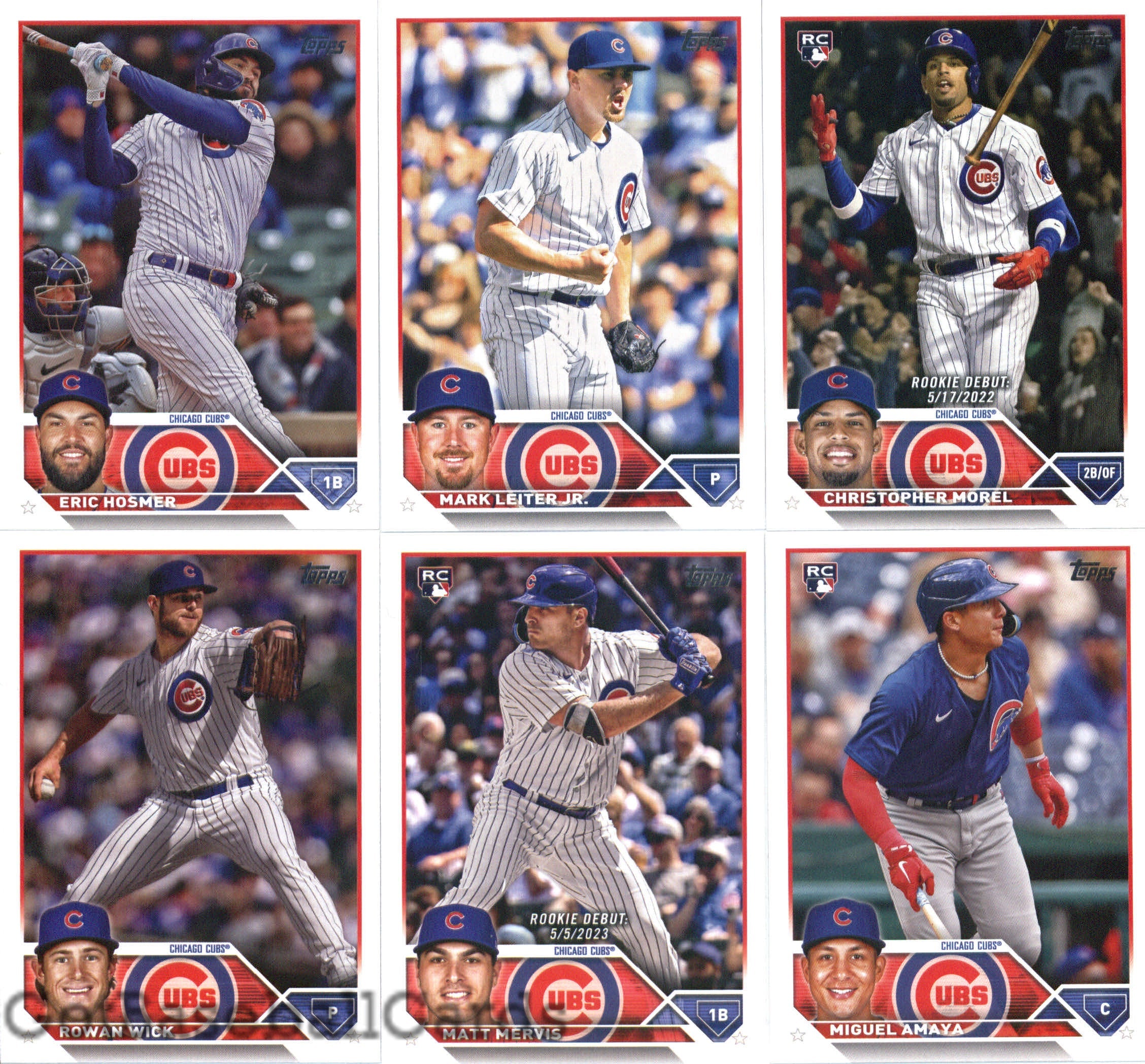 2023 Topps Complete Master Chicago Cubs Team Set of 36 Cards