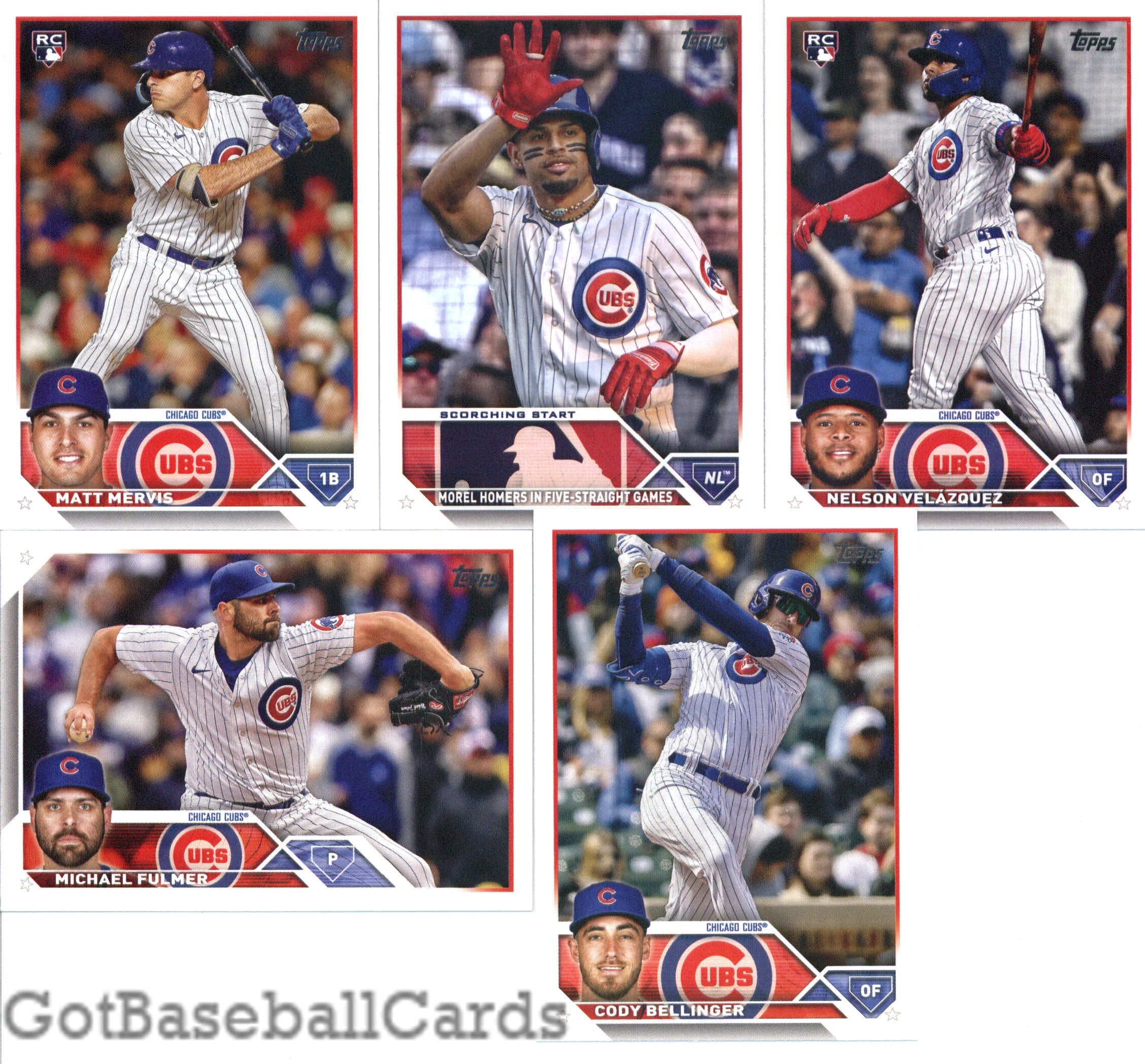 2023 Topps Complete Master Chicago Cubs Team Set of 36 Cards