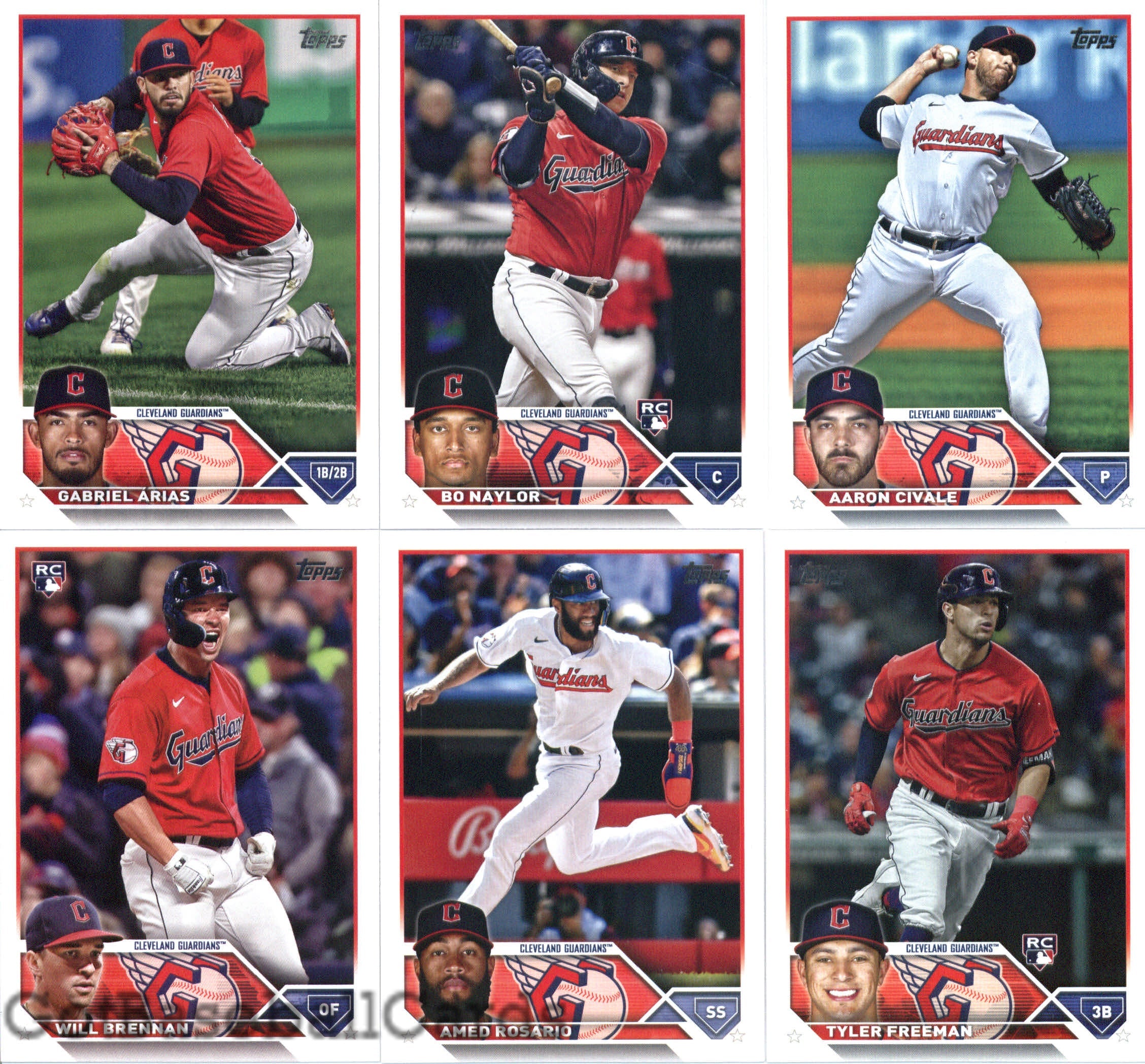 2023 Topps Complete Master Cleveland Guardians Team Set of 35 Cards