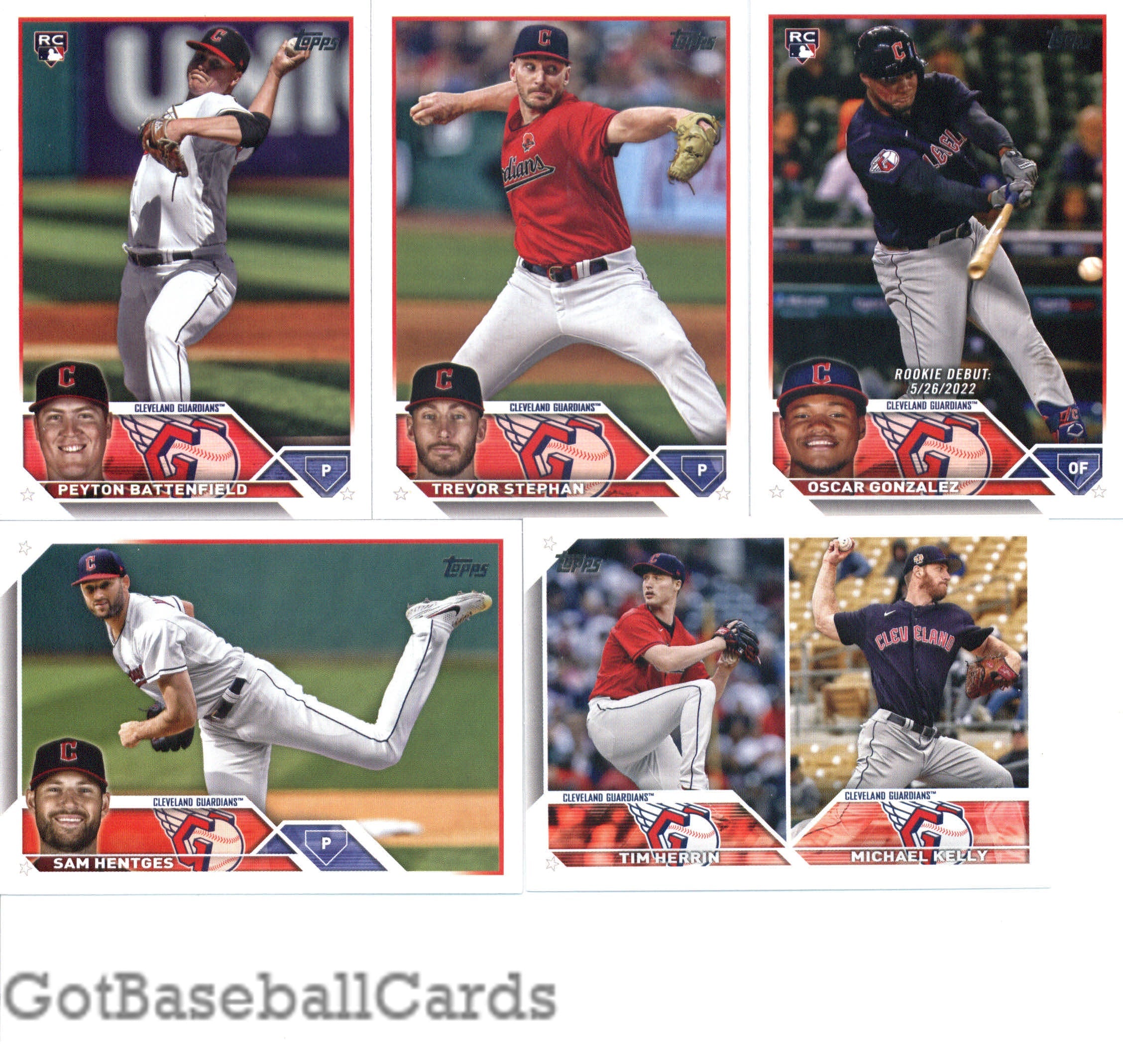 2023 Topps Complete Master Cleveland Guardians Team Set of 35 Cards