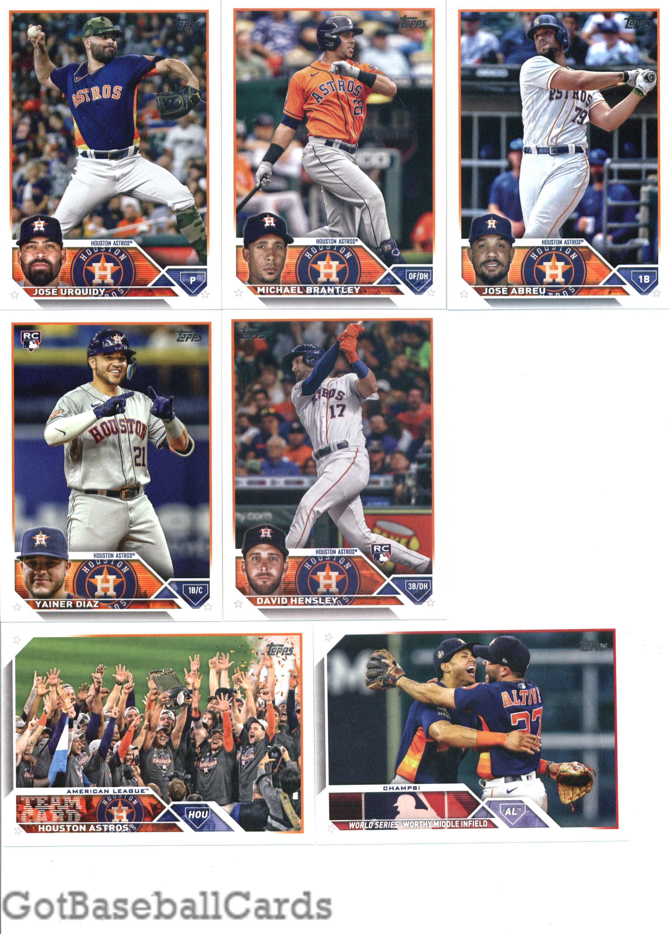 2023 Topps Complete Master Houston Astros Team Set of 27 Cards
