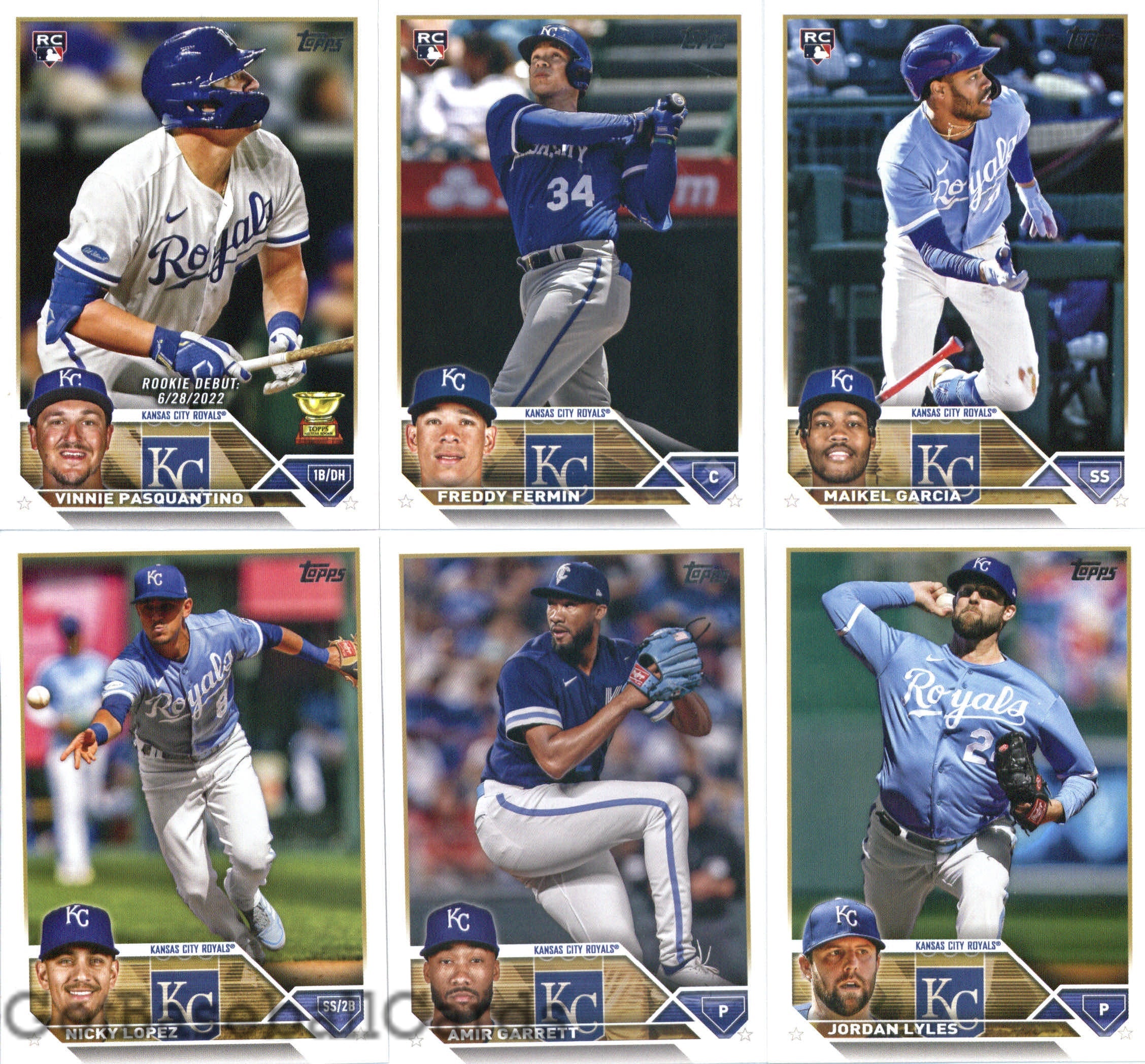 2023 Topps Complete Master Kansas City Royals Team Set of 32 Cards