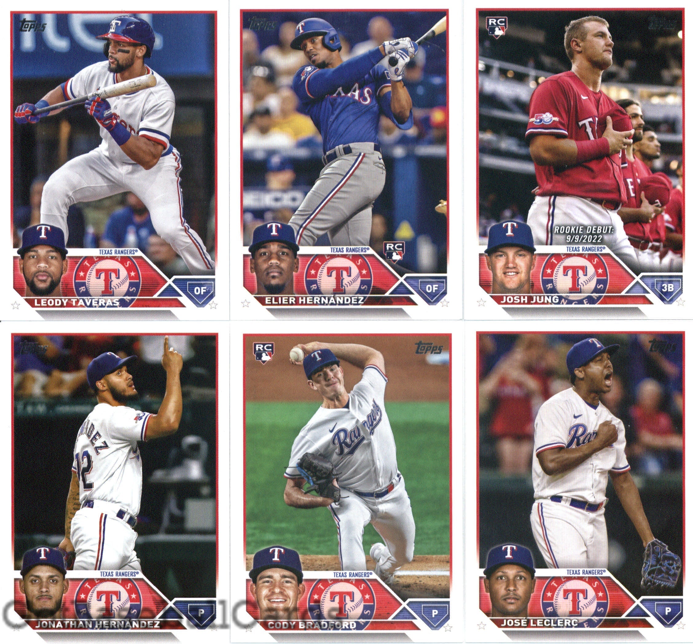 2023 Topps Complete Master Texas Rangers Team Set of 32 Cards