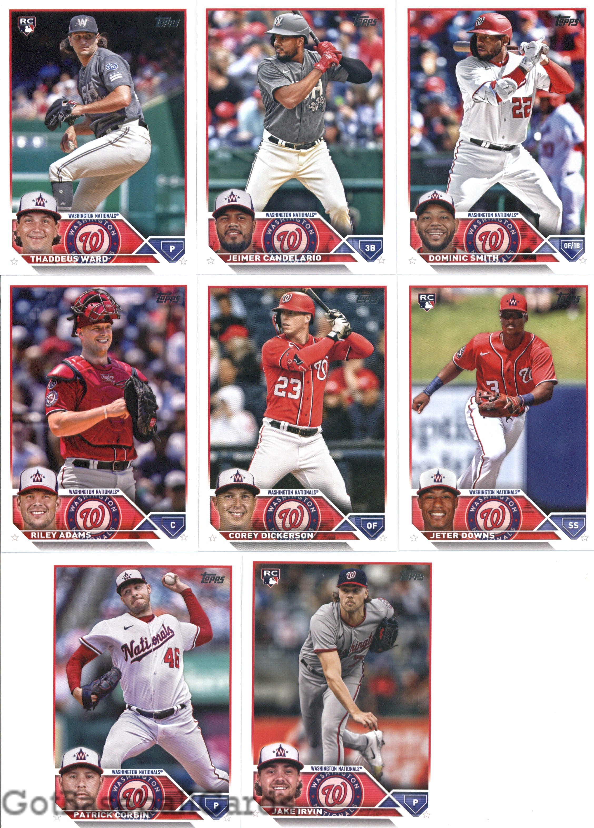 2023 Topps Complete Master Washington Nationals Team Set of 33 Cards