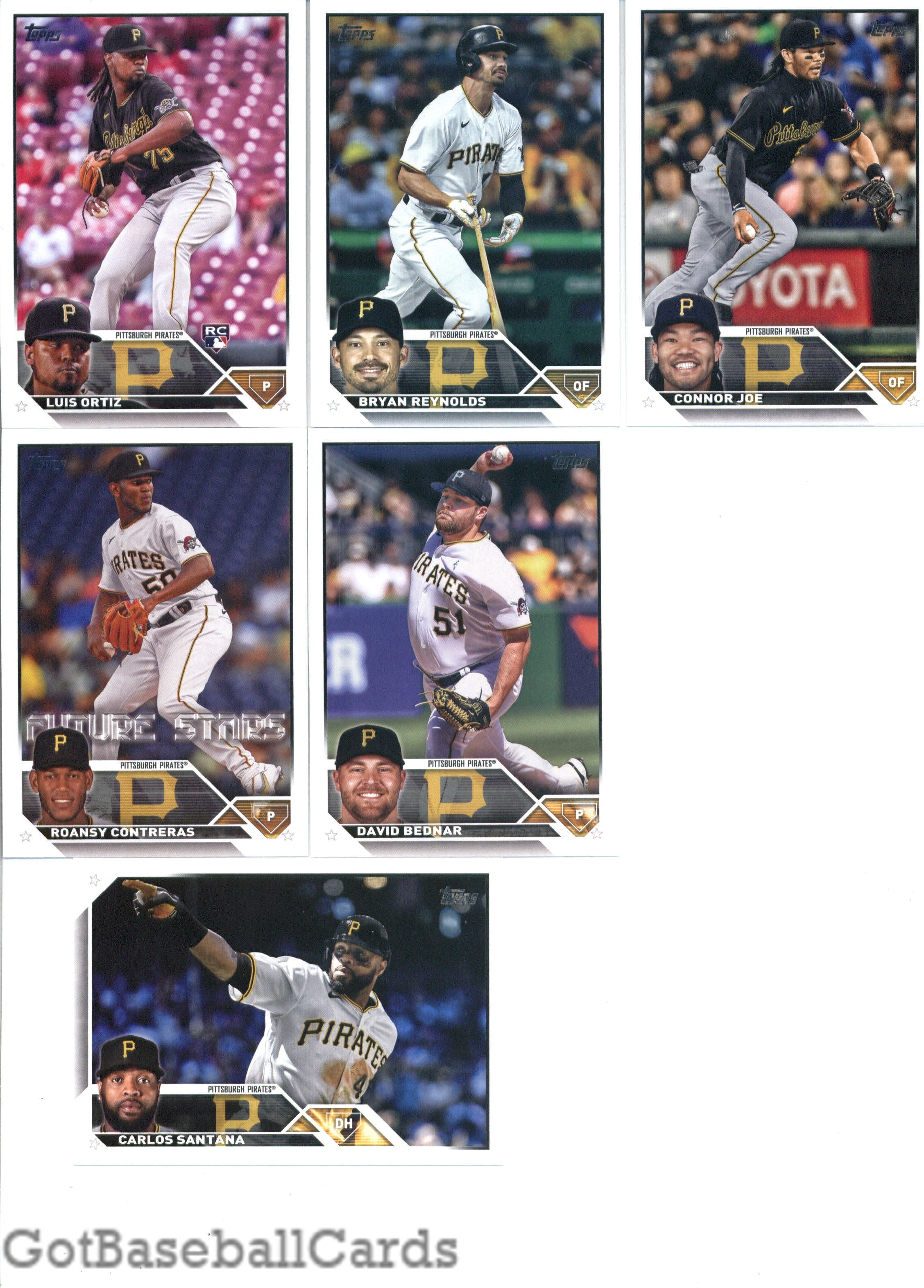 2023 Topps Complete Set (Series 1 & 2) Pittsburgh Pirates Team Set of 22 Cards